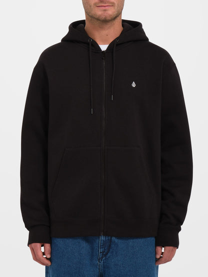 Single Stone Zip Hoodie - BLACK