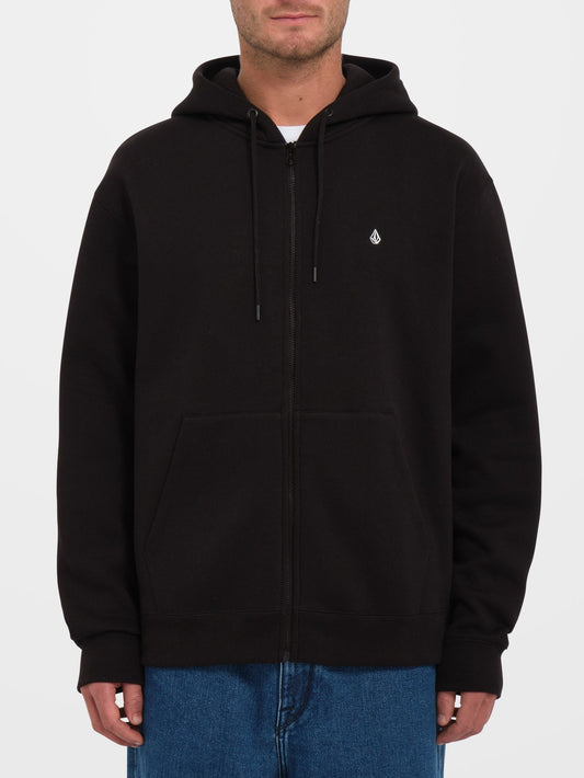 Single Stone Zip Hoodie - BLACK