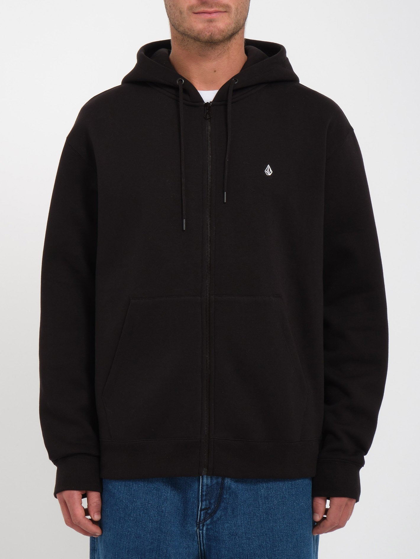 Single Stone Zip Hoodie - Black