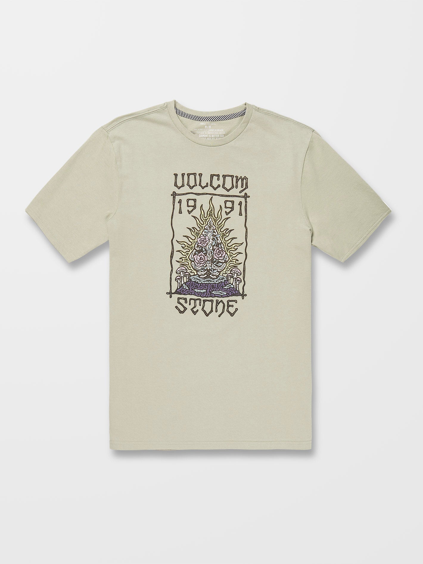 Caged Stone T-shirt - SEAGRASS GREEN