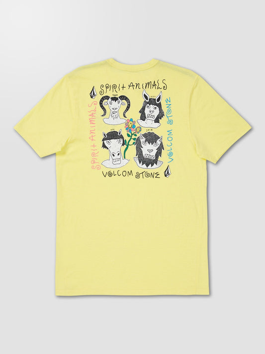 Surf Vitals Animal T-shirt - GLIMMER YELLOW