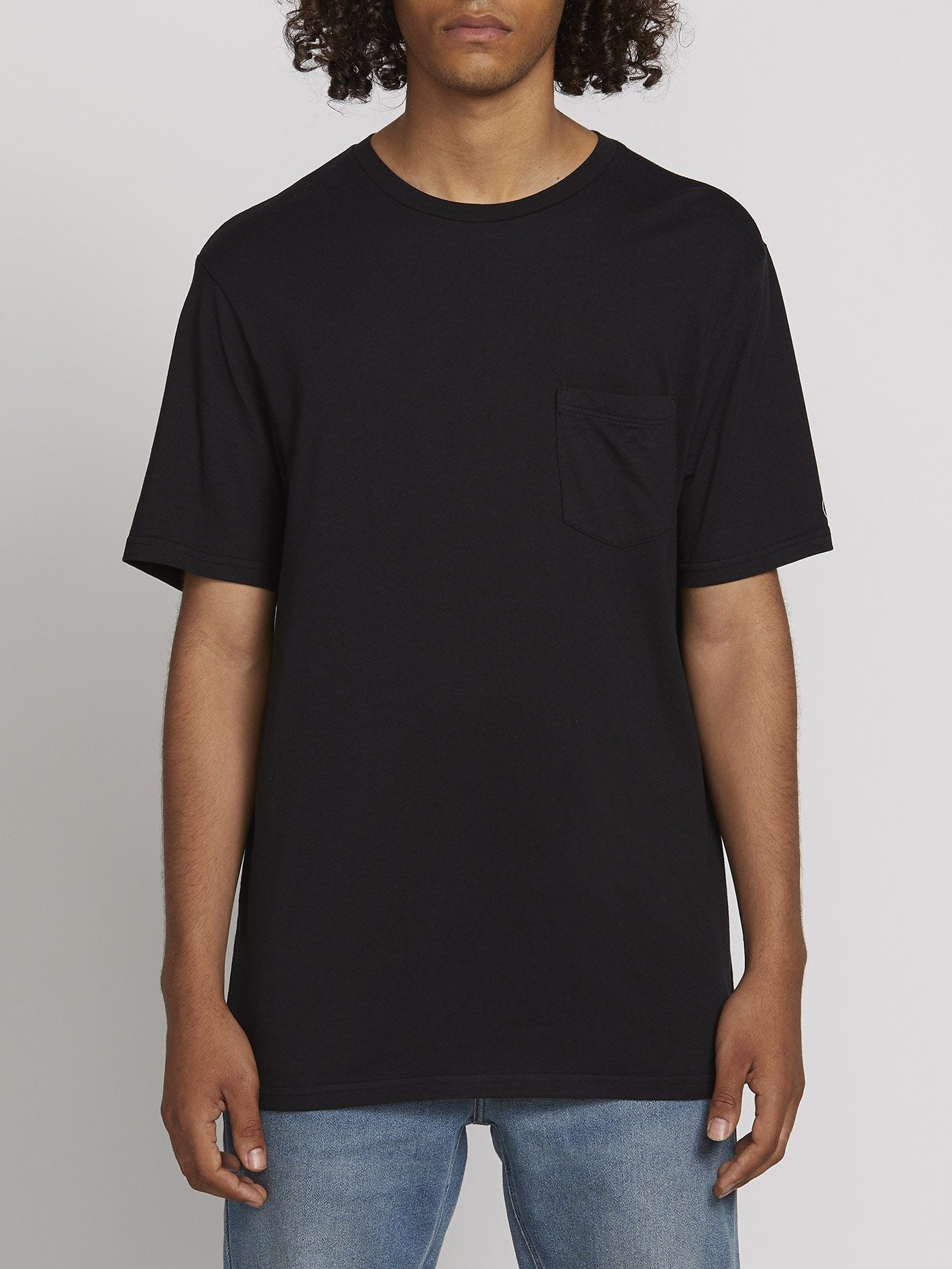 Solid Pocket T-shirt - BLACK