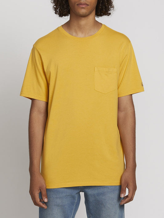Solid Pocket T-shirt - Honey Gold