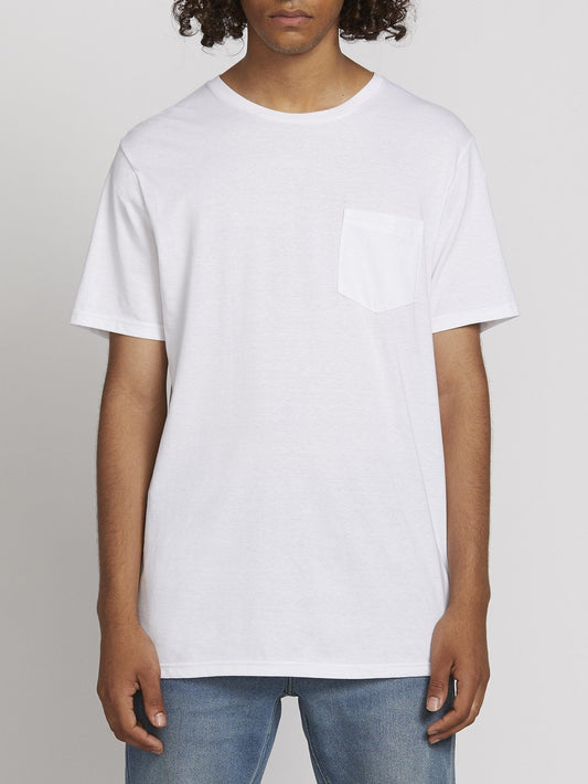 Solid Pocket T-shirt - White