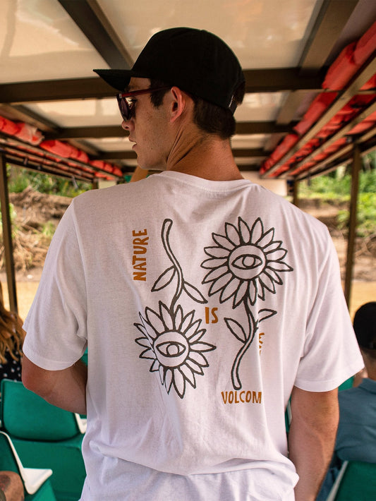 Daisy Flip T-shirt - WHITE