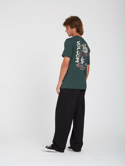 Psychedaisy T-shirt - CEDAR GREEN