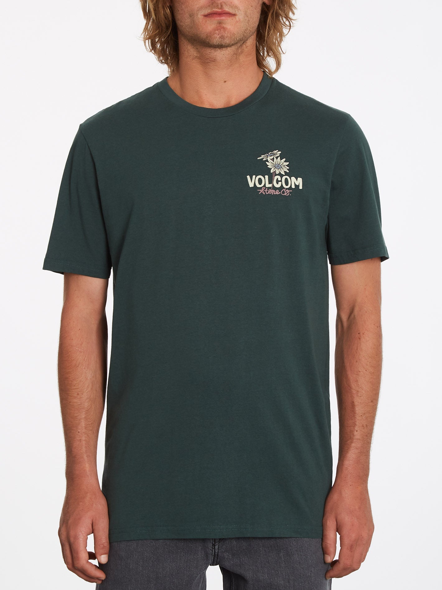 Psychedaisy T-shirt - CEDAR GREEN