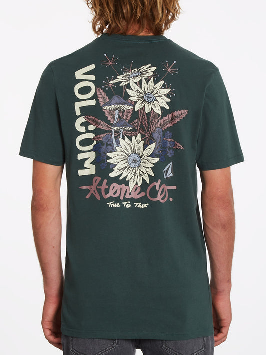 Psychedaisy T-shirt - CEDAR GREEN
