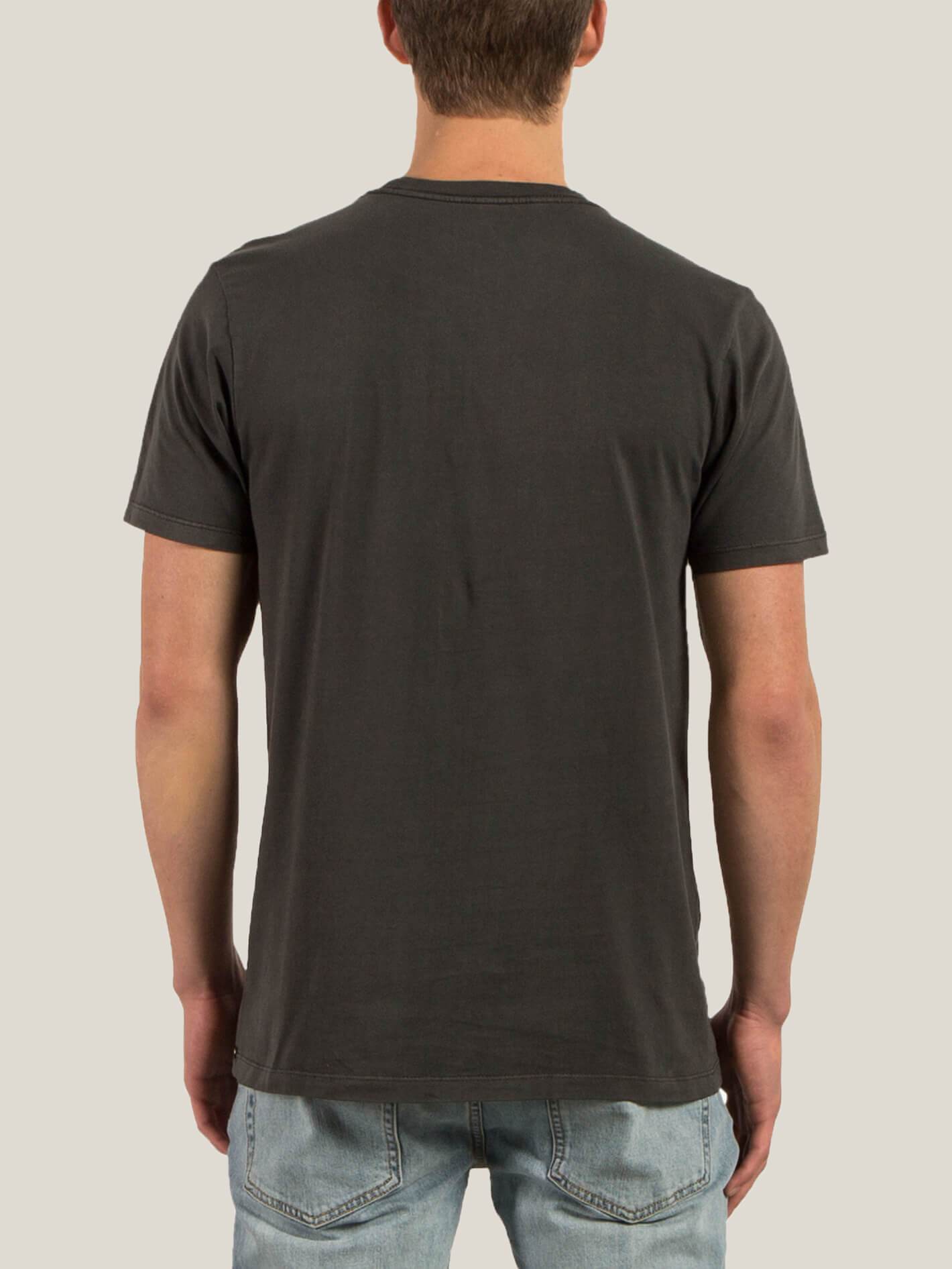 Pale Wash Solid Short Sleeve Tee - Black