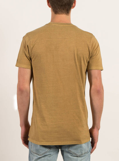 Pale Wash Solid Short Sleeve Tee - Burnt Khaki