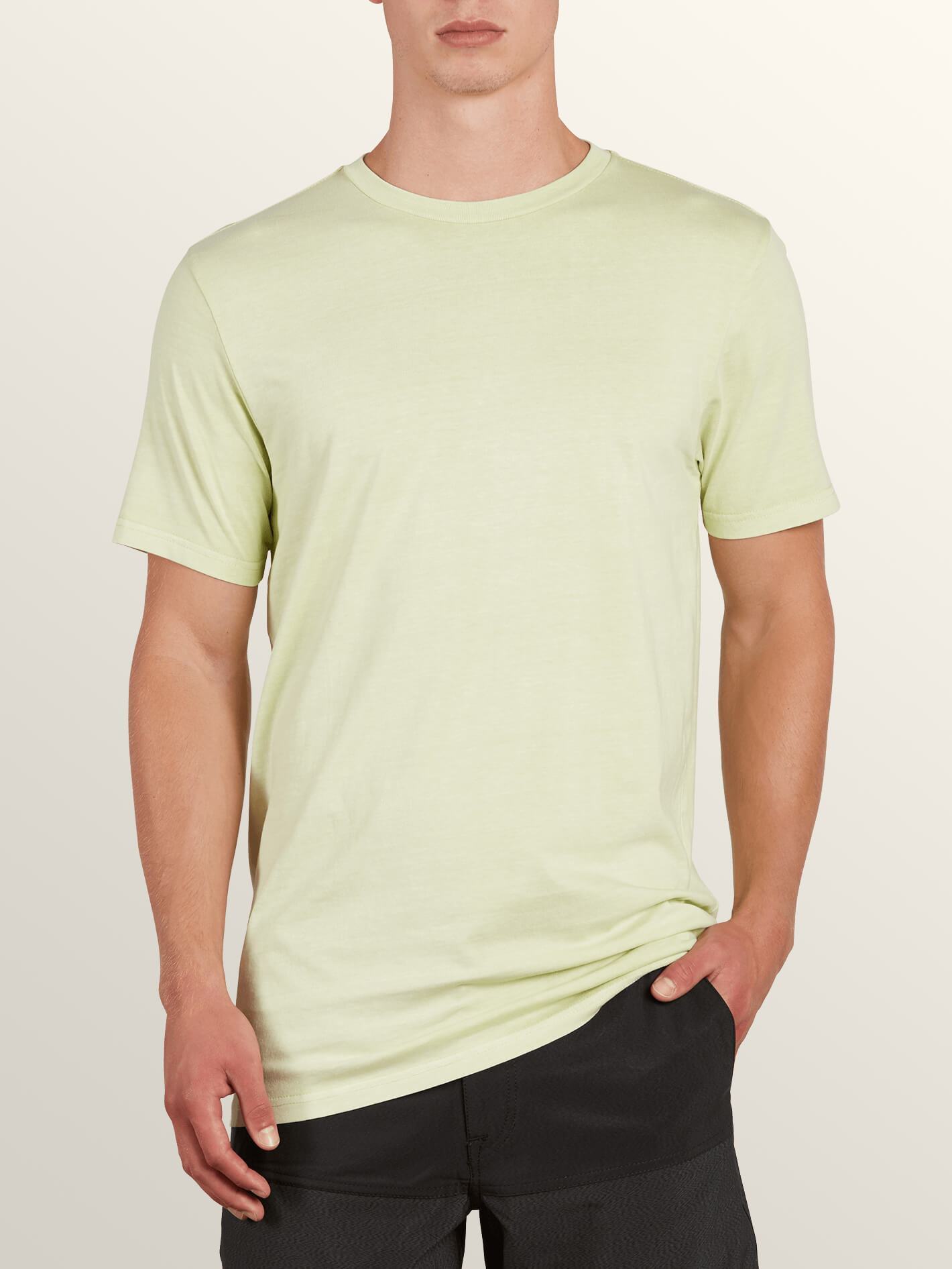 Pale Wash Solid Short Sleeve Tee - Mist Green