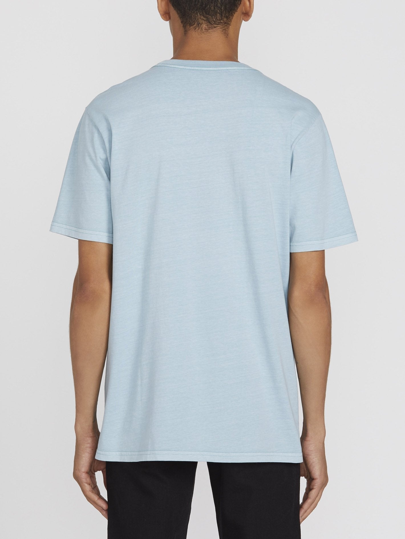 Solid Stone Emb T-shirt - Cool Blue