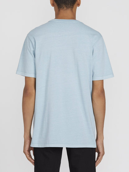 Solid Stone Emb T-shirt - Cool Blue