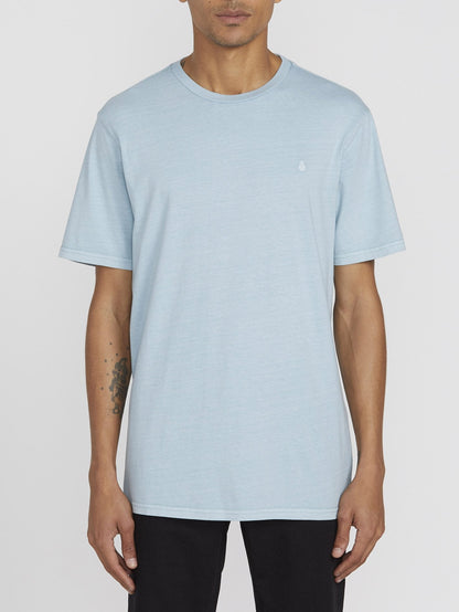 Solid Stone Emb T-shirt - Cool Blue