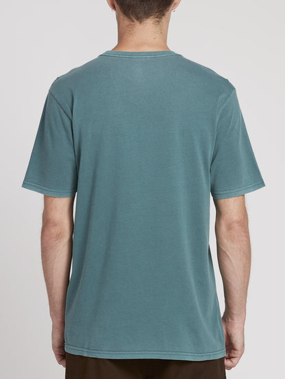 Solid Stone Emb T-shirt - Mediterranean