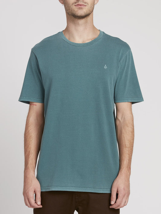 Solid Stone Emb T-shirt - Mediterranean