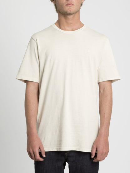 Solid Stone Emb T-shirt - White Flash