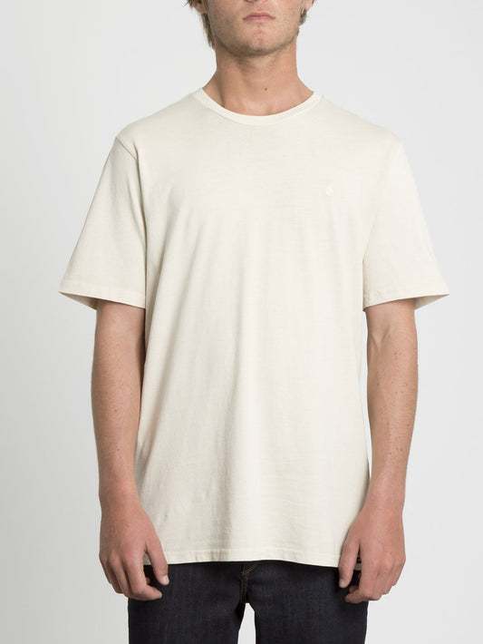 Solid Stone Emb T-shirt - White Flash
