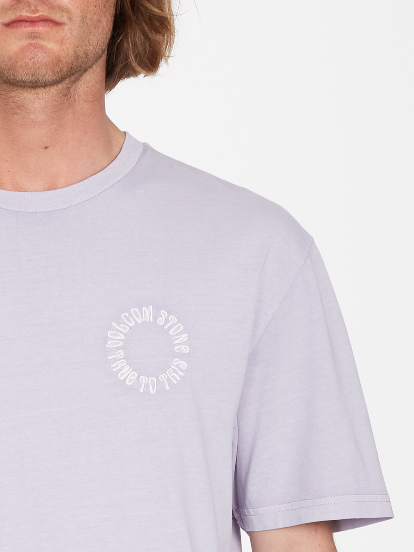Circle Emb T-shirt - LIGHT ORCHID