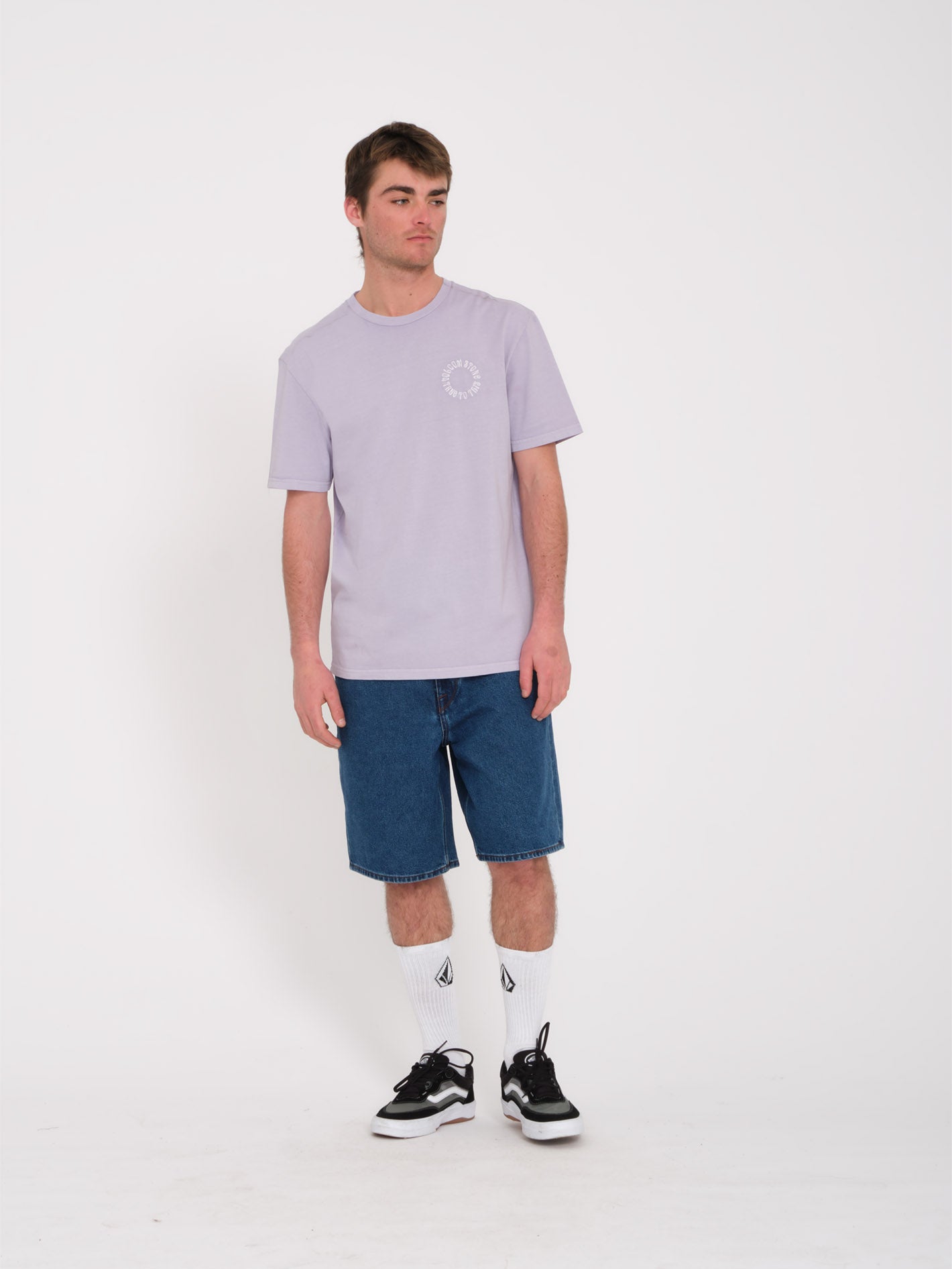 Circle Emb T-shirt - LIGHT ORCHID