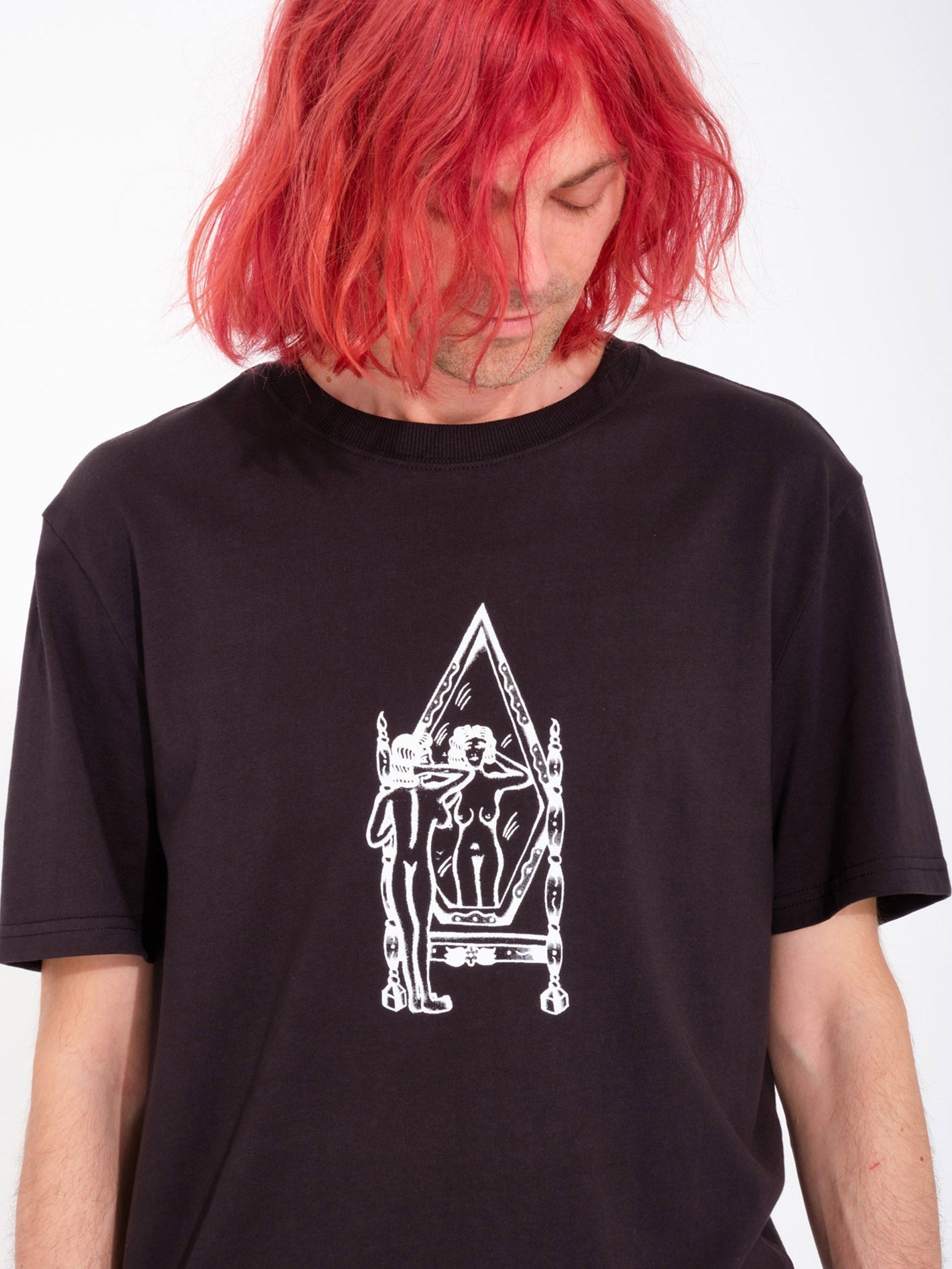 Lintell Mirror T-shirt - BLACK