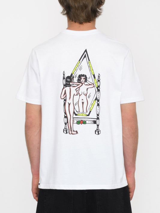Lintell Mirror T-shirt - WHITE
