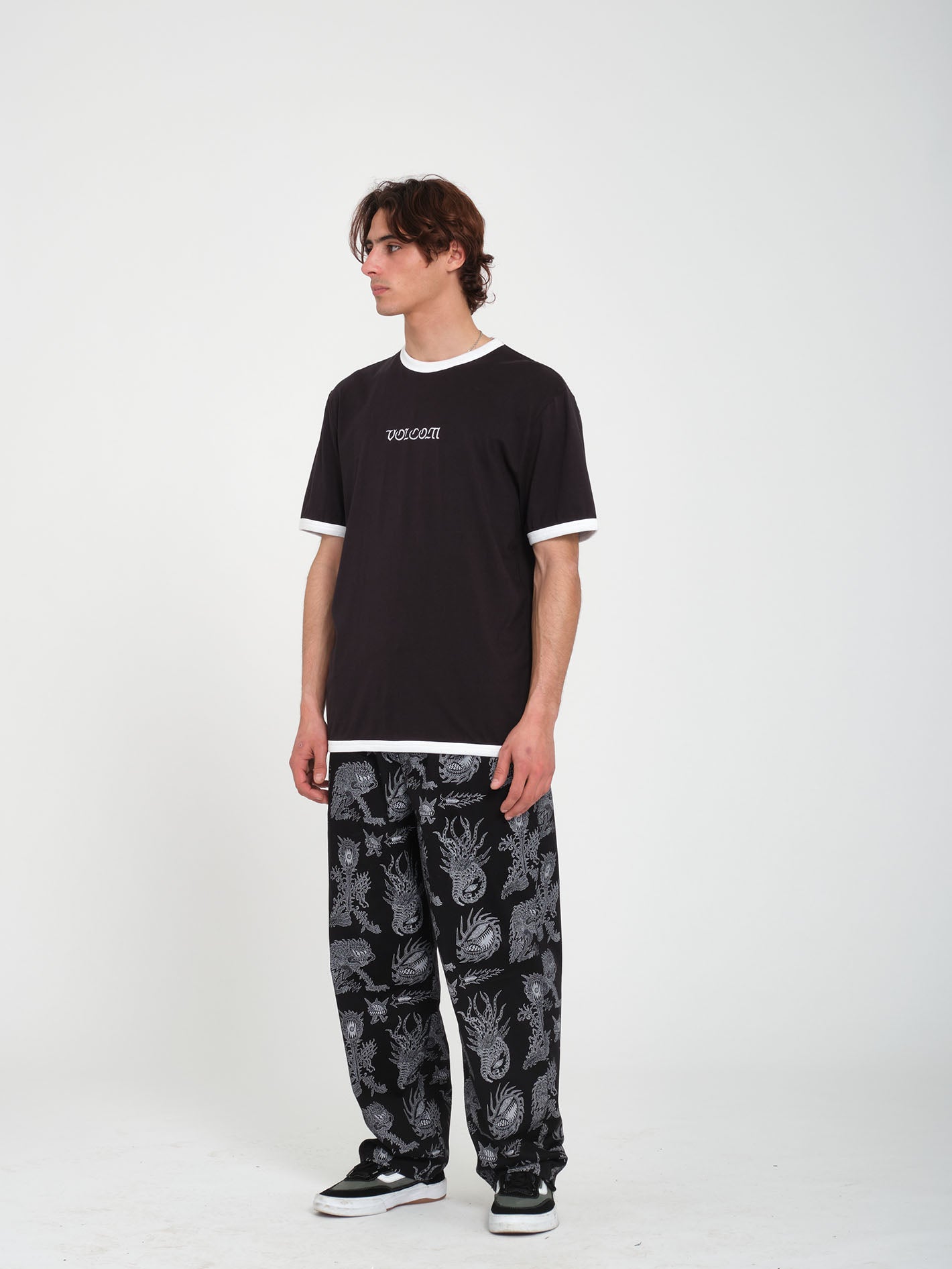 Fullring Ringer T-shirt - BLACK