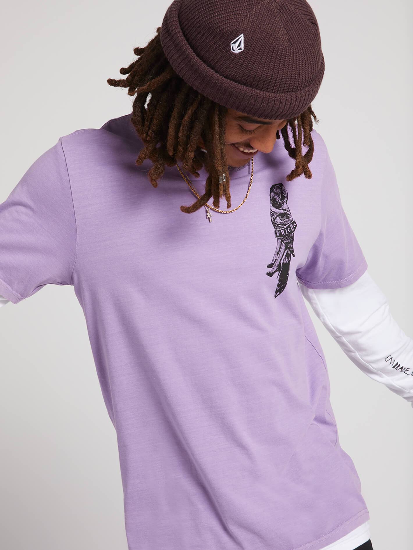 Parrot Collage T-shirt - Lavender