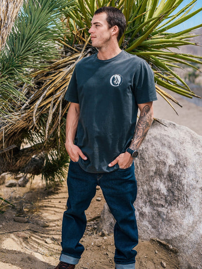 Stone Split T-shirt - BLACK