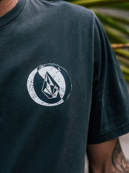 Stone Split T-shirt - BLACK