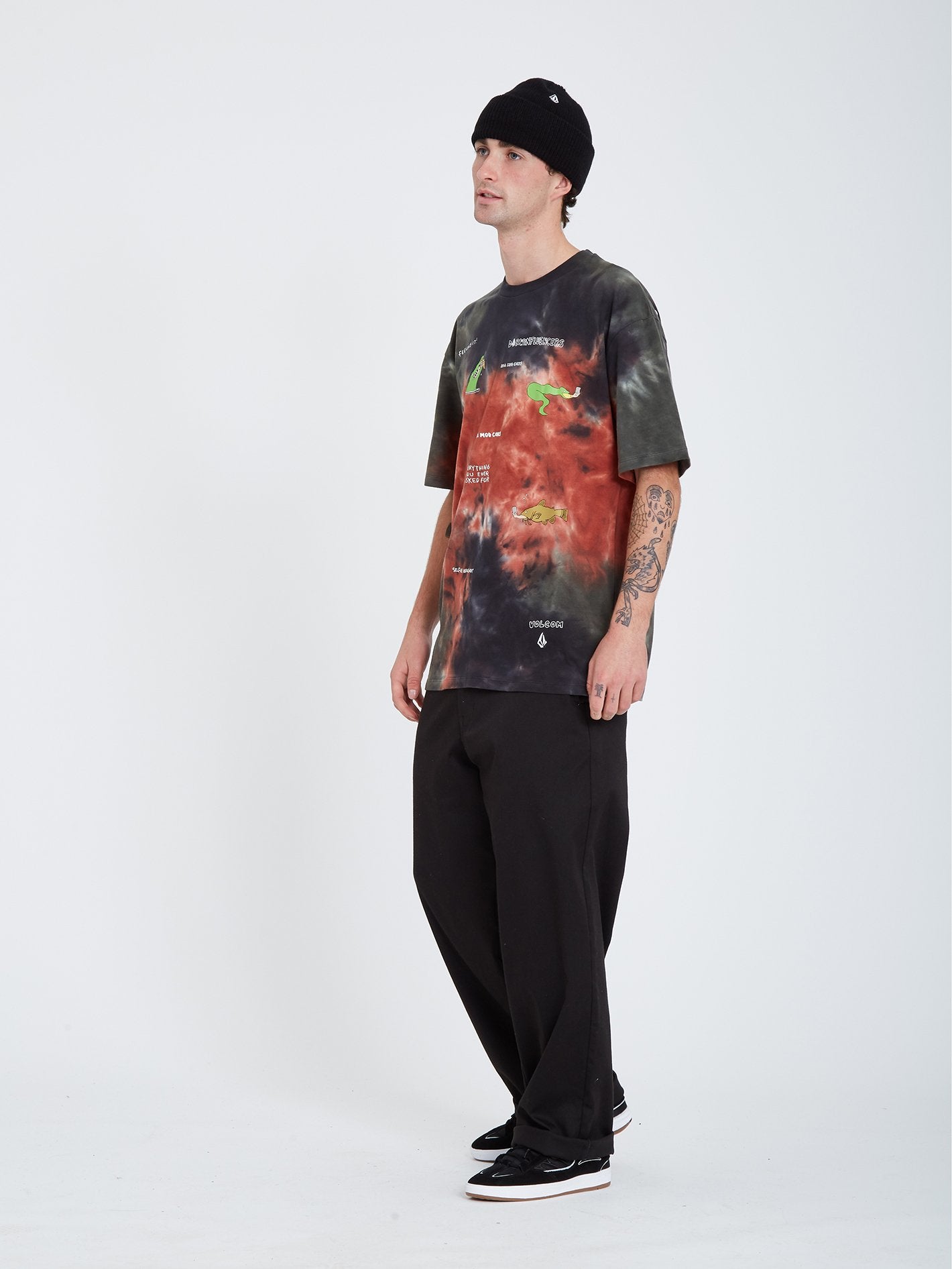 Pentagram Pizza T-shirt - MULTI