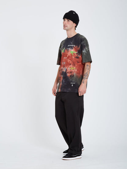 Pentagram Pizza T-shirt - MULTI