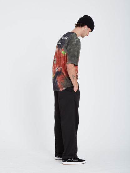 Pentagram Pizza T-shirt - MULTI