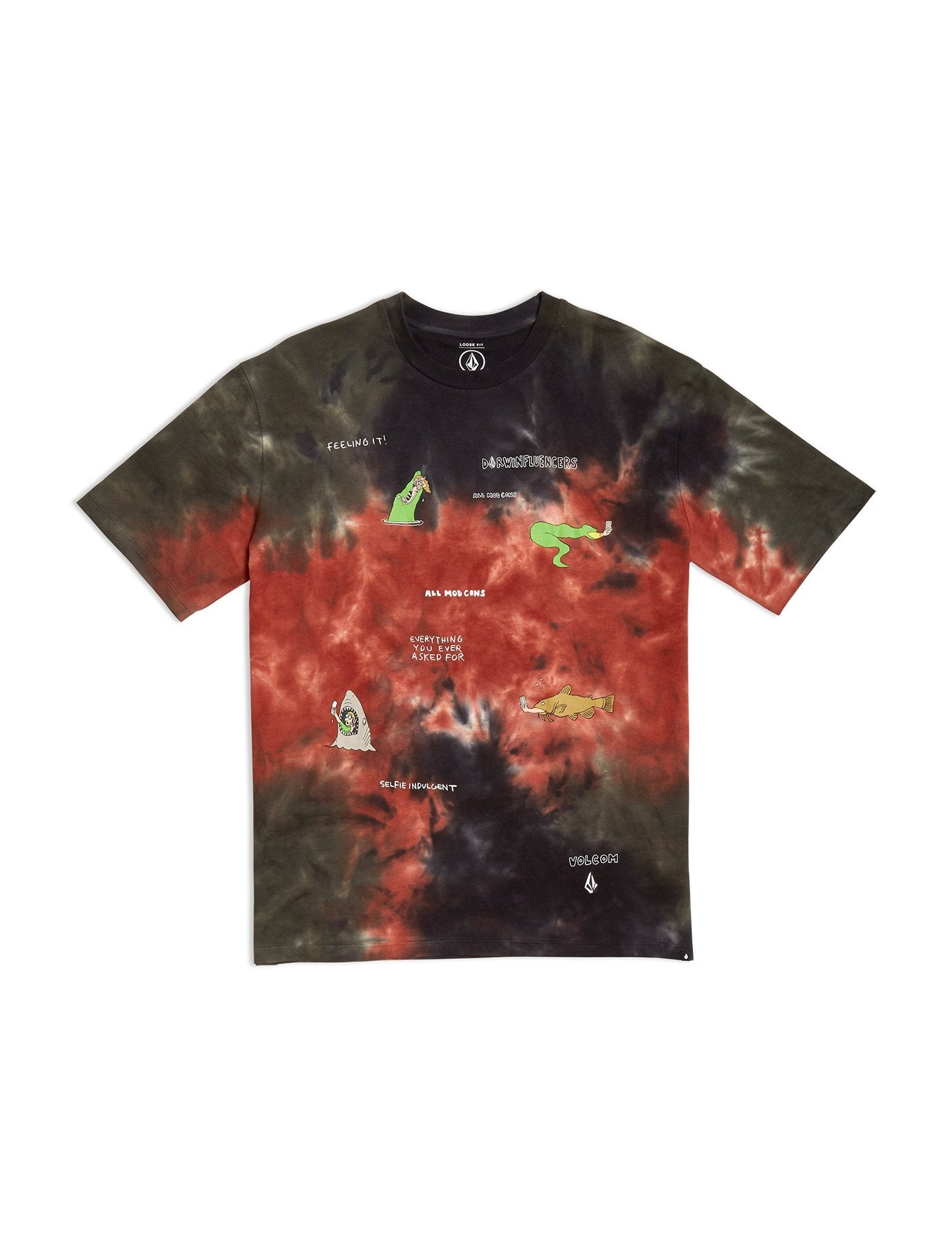 Pentagram Pizza T-shirt - MULTI