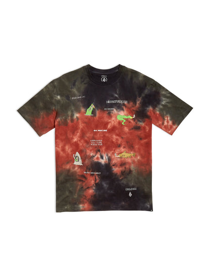 Pentagram Pizza T-shirt - MULTI