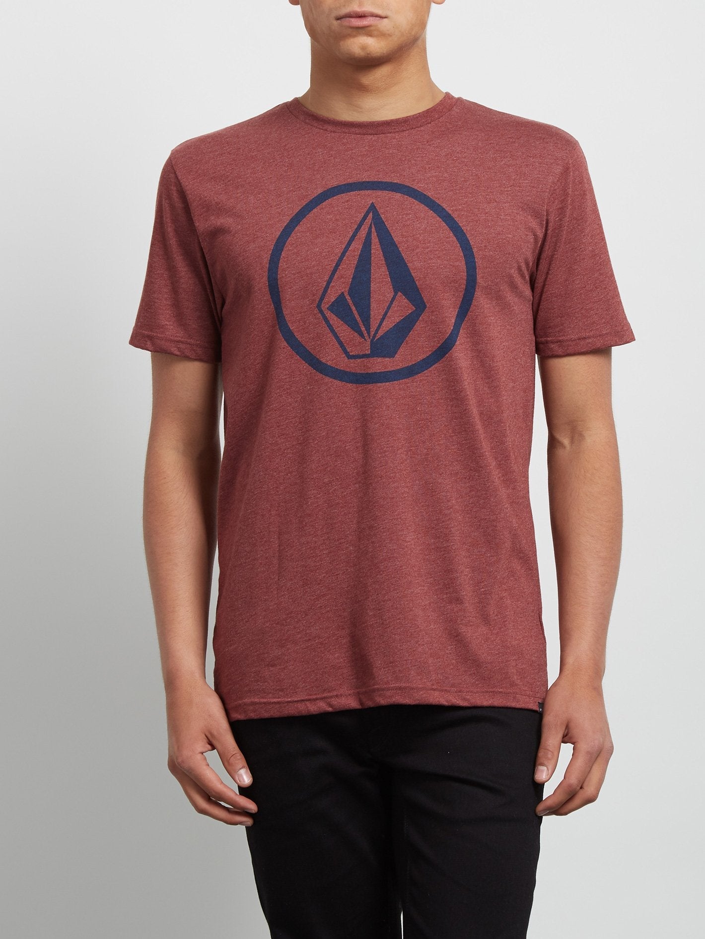 Circle Stone Heather Tee - Crimson