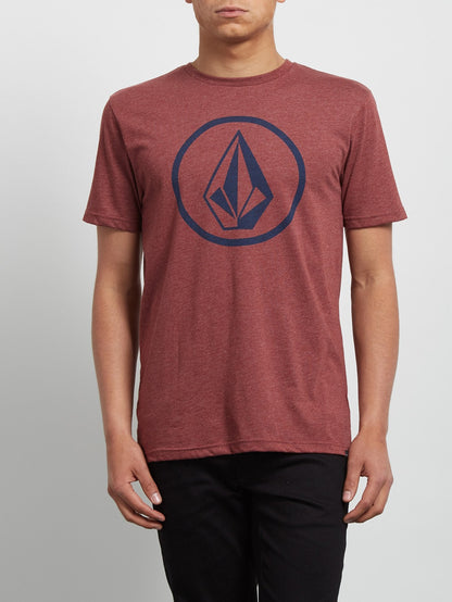 Circle Stone Heather Tee - Crimson
