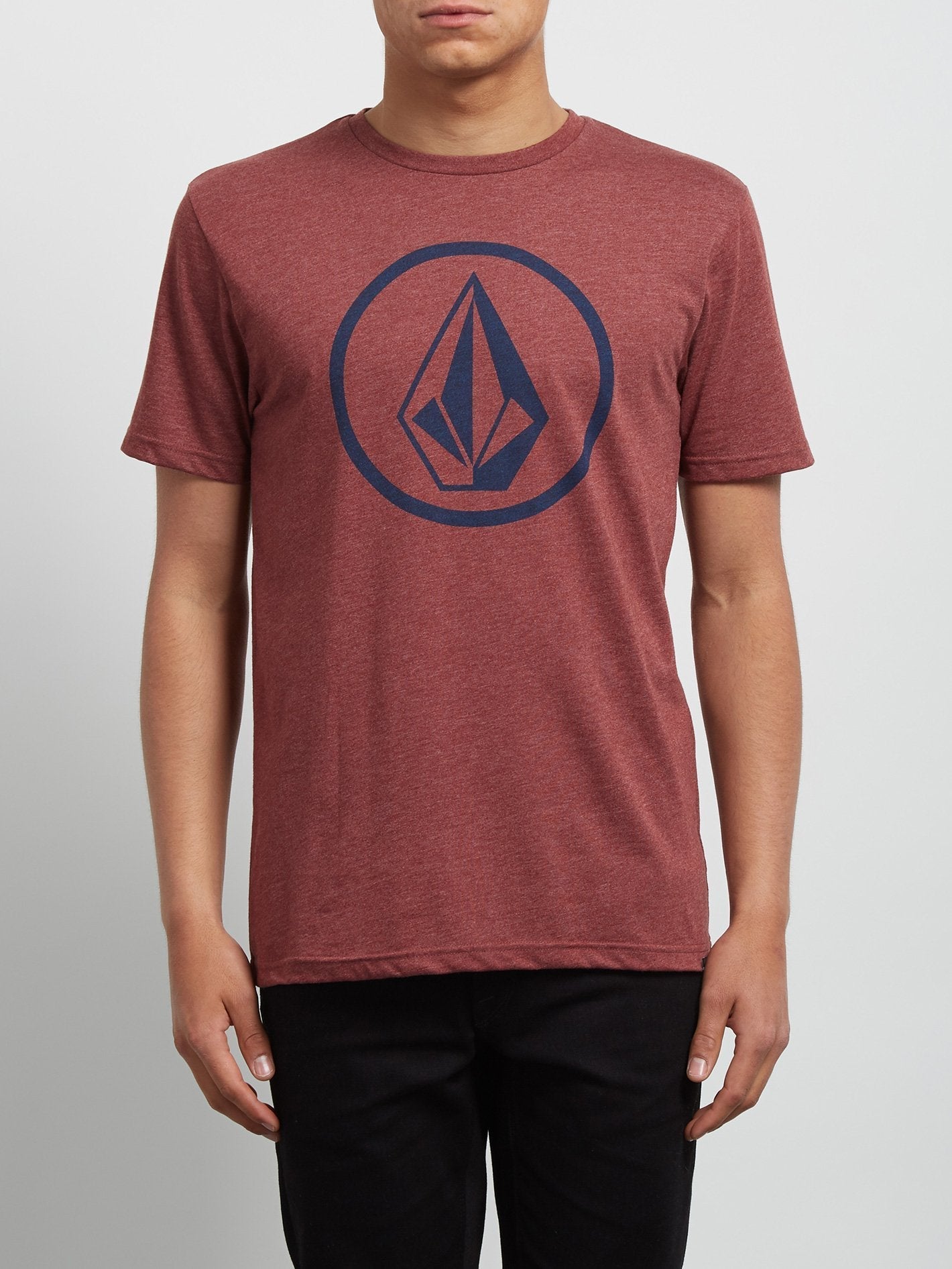 Circle Stone Heather Tee - Crimson