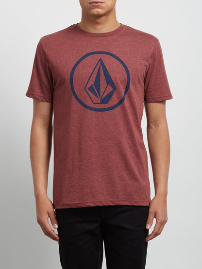 Circle Stone Heather Tee - Crimson