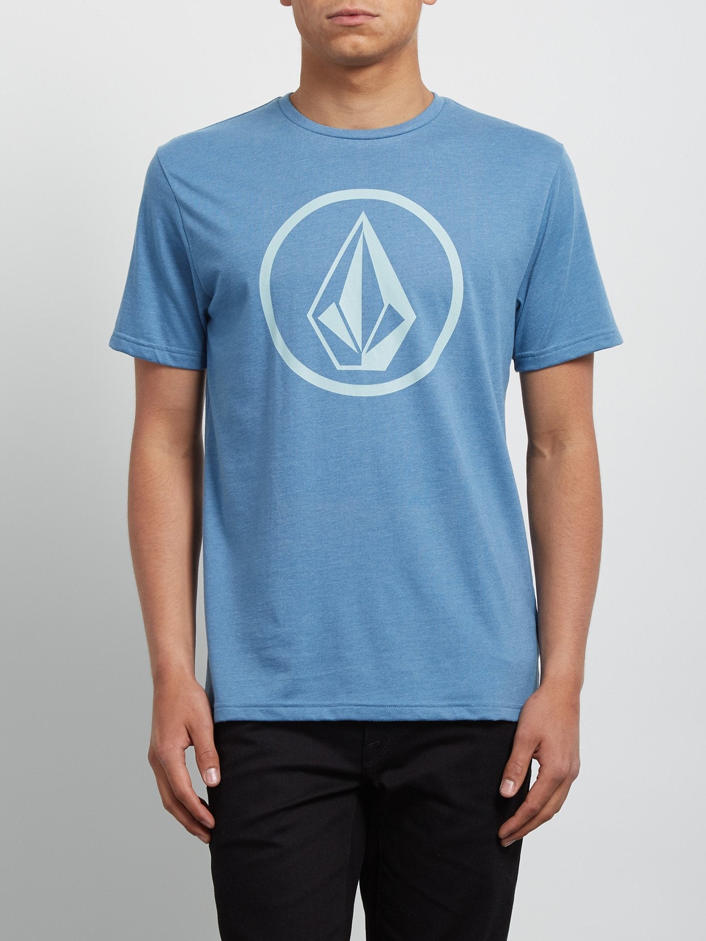 Circle Stone Heather Tee - Wrecked Indigo