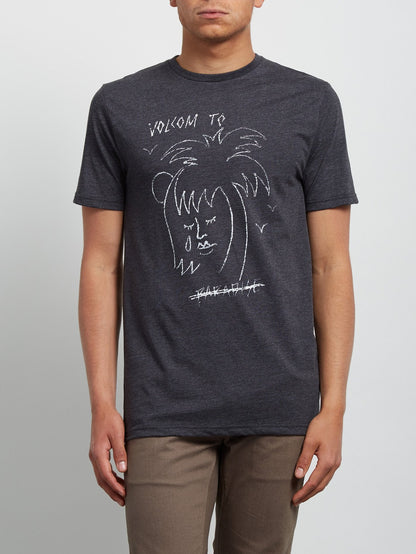 Tropical D Short Sleeve Tee - Heather Black