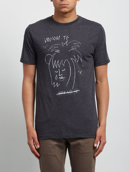 Tropical D Short Sleeve Tee - Heather Black