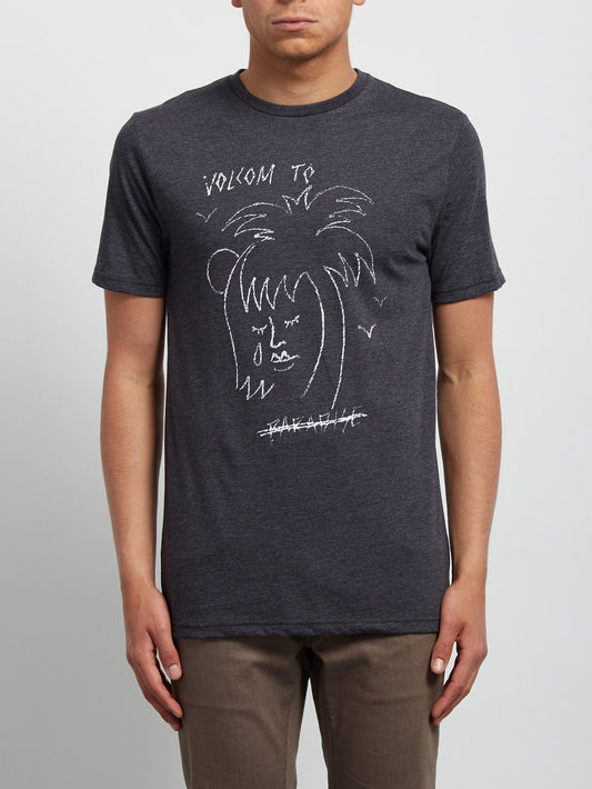 Tropical D Short Sleeve Tee - Heather Black