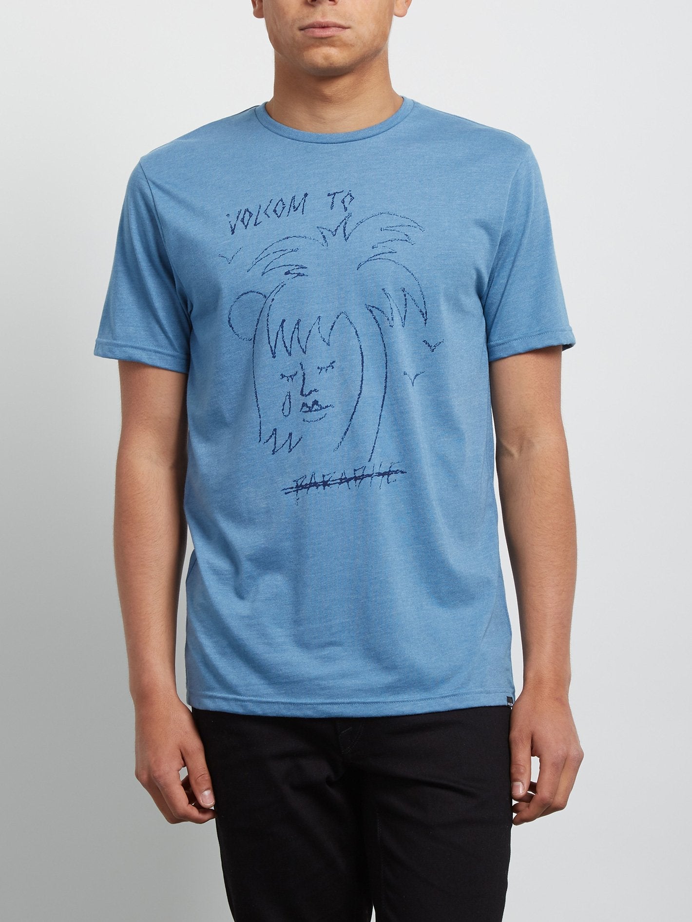 Tropical D Short Sleeve Tee - Wrecked Indigo