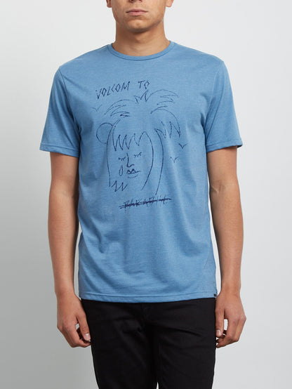 Tropical D Short Sleeve Tee - Wrecked Indigo