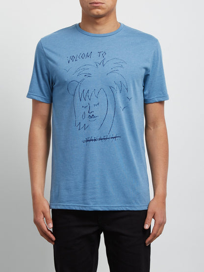 Tropical D Short Sleeve Tee - Wrecked Indigo