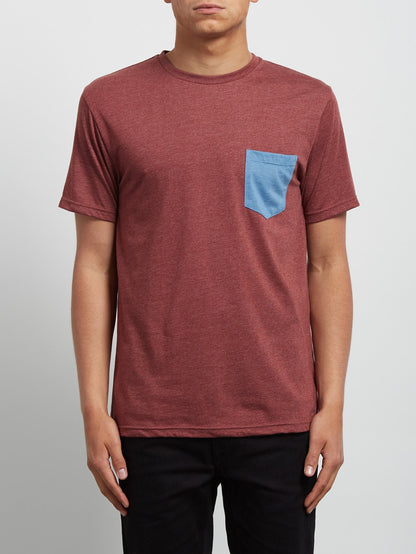 Pocket Short Sleeve Tee - Crimson