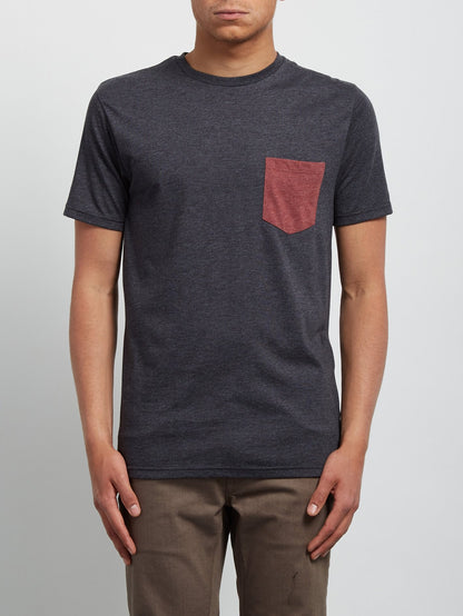 Pocket Short Sleeve Tee - Heather Black