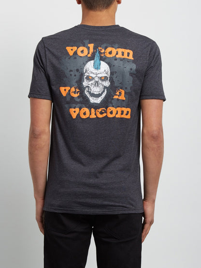 Peek A Boo Short Sleeve Tee - Heather Black