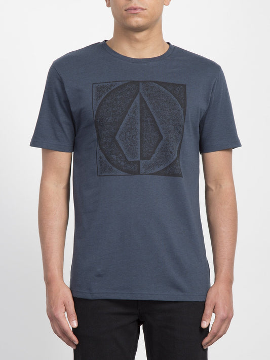 Stamp Divide T-shirt  - Indigo